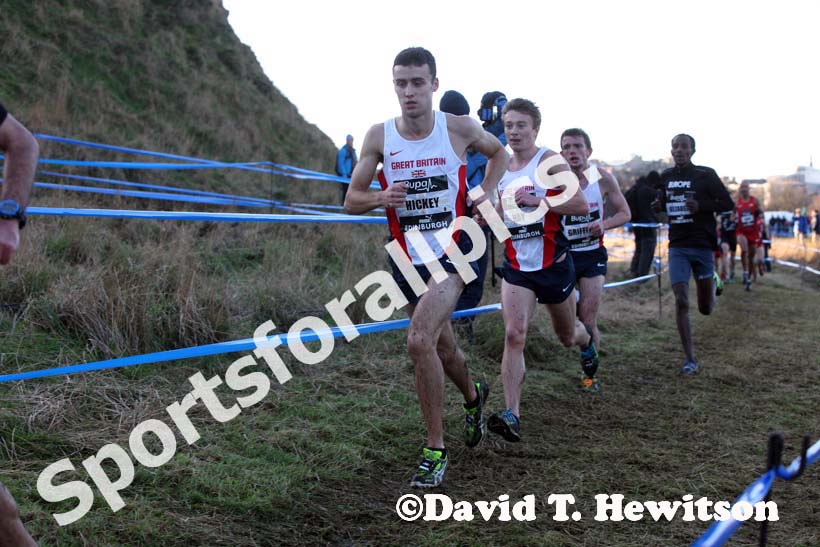 Adam Hickey during the senior mens 8k BUPA Great Edinburgh Cross Country. Photo: David T. Hewitson/Sports for All Pics